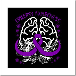 Epilepsy Awareness Epilepsy Awareness Ribbon Posters and Art